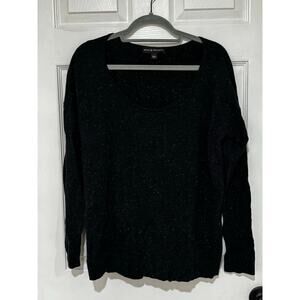 Womens Rock & Republic Black Shimmer Pull Over Sweater XL